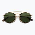 Окуляри сонцезахисні Ray-Ban Round Double Bridge arista gold/green g-15 3