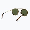 Окуляри сонцезахисні Ray-Ban Round Double Bridge arista gold/green g-15 6