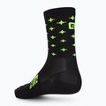 Велошкарпетки Alé Calza Q-Skin 16 cm Stars black/fluo yellow 2