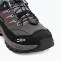 Взуття трекінгове дитяче CMP Rigel 2.0 Low Waterproof grey/acquarius/pink fluo 7
