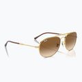 Окуляри сонцезахисні Ray-Ban Bain Bridge arista gold/clear brown