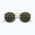 Окуляри сонцезахисні Ray-Ban Round Metal gold/green g-15 3