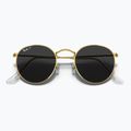 Окуляри сонцезахисні Ray-Ban Round Metal gold/black polarized 3