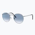 Окуляри сонцезахисні Ray-Ban New Round silver/blue 4