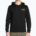 Чоловічий EA7 Emporio Armani Train Logo Series Толстовка з капюшоном з розширеним логотипом Coft чорний / золотий світшот з логотипом