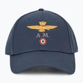 Чоловіча бейсболка Aeronautica Militare бавовняна з логотипом синя темно-синя 2