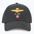 Чоловіча бейсболка Aeronautica Militare бавовняна з логотипом реактивна чорна 2