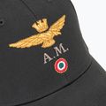 Чоловіча бейсболка Aeronautica Militare бавовняна з логотипом реактивна чорна 3
