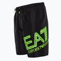 Чоловічі шорти для плавання EA7 Emporio Armani Water Sport Logo Бермуди неро/флуо лайм 3