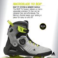 Ролики чоловічі Rollerblade Macroblade 110 Boa black/grey/lime 10