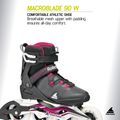 Ролики жіночі Rollerblade Macroblade 90 W black/burgundy/ocean green 8