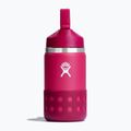 Термопляшка Hydro Flask Wide Mouth Straw Lid And Boot 355 ml рожева W12BSWBB623