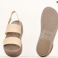 Босоніжки жіночі Crocs Brooklyn Met Low Wedge metal champagne 11