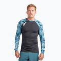 Лонгслів для плавання чоловічий Dakine Hd Snug Fit Rashguard Crew indigogo print
