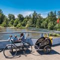 Причіп велосипедний двомісний  Burley Bee Double жовтий BU-946206 11