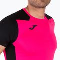 Чоловіча бігова сорочка Joma Record II фтор рожево-чорна 5