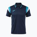 Футболка тенісна чоловіча Joma Terra Polo dark navy/turquoise fluor