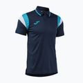 Футболка тенісна чоловіча Joma Terra Polo dark navy/turquoise fluor 3