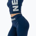 Шорти для тренувань жіночі NEBBIA High Waisted Biker 10″ Gym Therapy dark blue 5