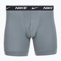 Чоловічі боксерки Nike Everyday Cotton Stretch 3 пари з принтом swoosh/сірий/університетський синій 3