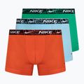 Чоловічі труси-боксери Nike Everyday Cotton Stretch Trunk 3 пари червоні/синій акваріум/зелений стадіон