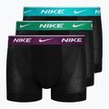 Чоловічі труси-боксери Nike Everyday Cotton Stretch Trunk 3 пари бірюзові/фіолетові/сині