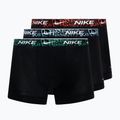 Чоловічі труси-боксери Nike Everyday Cotton Stretch Trunk 3 пари чорний/червоний/синій акваріум/зелений стадіон