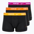 Чоловічі труси-боксери Nike Everyday Cotton Stretch Trunk 3 пари чорний/золотий/гіпермалиновий