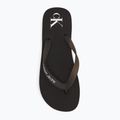 Чоловічі шльопанці Calvin Klein YM0YM01267 Пляжний сандалі Прозорий Tpu чорний / яскраво-білі шльопанці 5