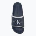 Шльопанці чоловічі Calvin Klein YM0YM00361 Slide Rubber Neoprene Monologo navy/oyster mushroom 5