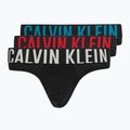 Труси чоловічі Calvin Klein 000NB3607A Hip Brief 3 пари black w/oatmeal logo/black w/age
