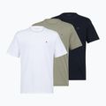 Футболка чоловіча Tommy Hilfiger Cotton Short 3 pack navy blue/utility sage/white
