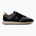 Взуття чоловіче Calvin Klein HM0HM02212 Retro Runner Bans Leather Suede black/iron gate/amber gold 2