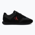 Взуття чоловіче Calvin Klein HM0HM02212 Retro Runner Bans Leather Suede triple black/adrenaline rush 2