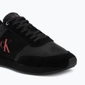 Взуття чоловіче Calvin Klein HM0HM02212 Retro Runner Bans Leather Suede triple black/adrenaline rush 7