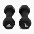 Гантелі adidas 2x1 кг чорні ADWT-10001 3