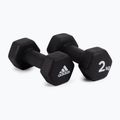 Гантелі adidas 2x2кг чорні ADWT-10002