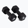 Гантелі adidas 2x2кг чорні ADWT-10002 2