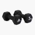 Гантелі adidas 2x3 кг чорні ADWT-10003