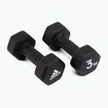 Гантелі adidas 2x3 кг чорні ADWT-10003 2