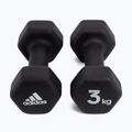Гантелі adidas 2x3 кг чорні ADWT-10003 3