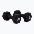 Гантелі adidas 2x5кг чорні ADWT-10005