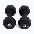 Гантелі adidas 2x5кг чорні ADWT-10005 3