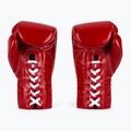 Боксерські рукавички Fairtex Pro Competition з фіксованим великим пальцем шкіряні червоні 3