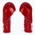 Боксерські рукавички Fairtex Pro Competition з фіксованим великим пальцем шкіряні червоні 4