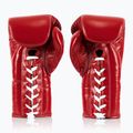 Боксерські рукавички Fairtex Pro Competition з фіксованим великим пальцем шкіряні червоні 2