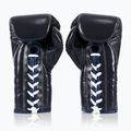 Боксерські рукавички Fairtex Pro Competition з фіксованим великим пальцем зі шкіри сині 2