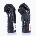 Боксерські рукавички Fairtex Pro Competition з фіксованим великим пальцем зі шкіри сині 3