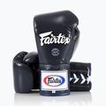 Боксерські рукавички Fairtex Pro Competition з фіксованим великим пальцем зі шкіри сині 4