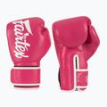 Рукавички боскерські з мікрофібри Fairtex рожеві/білі